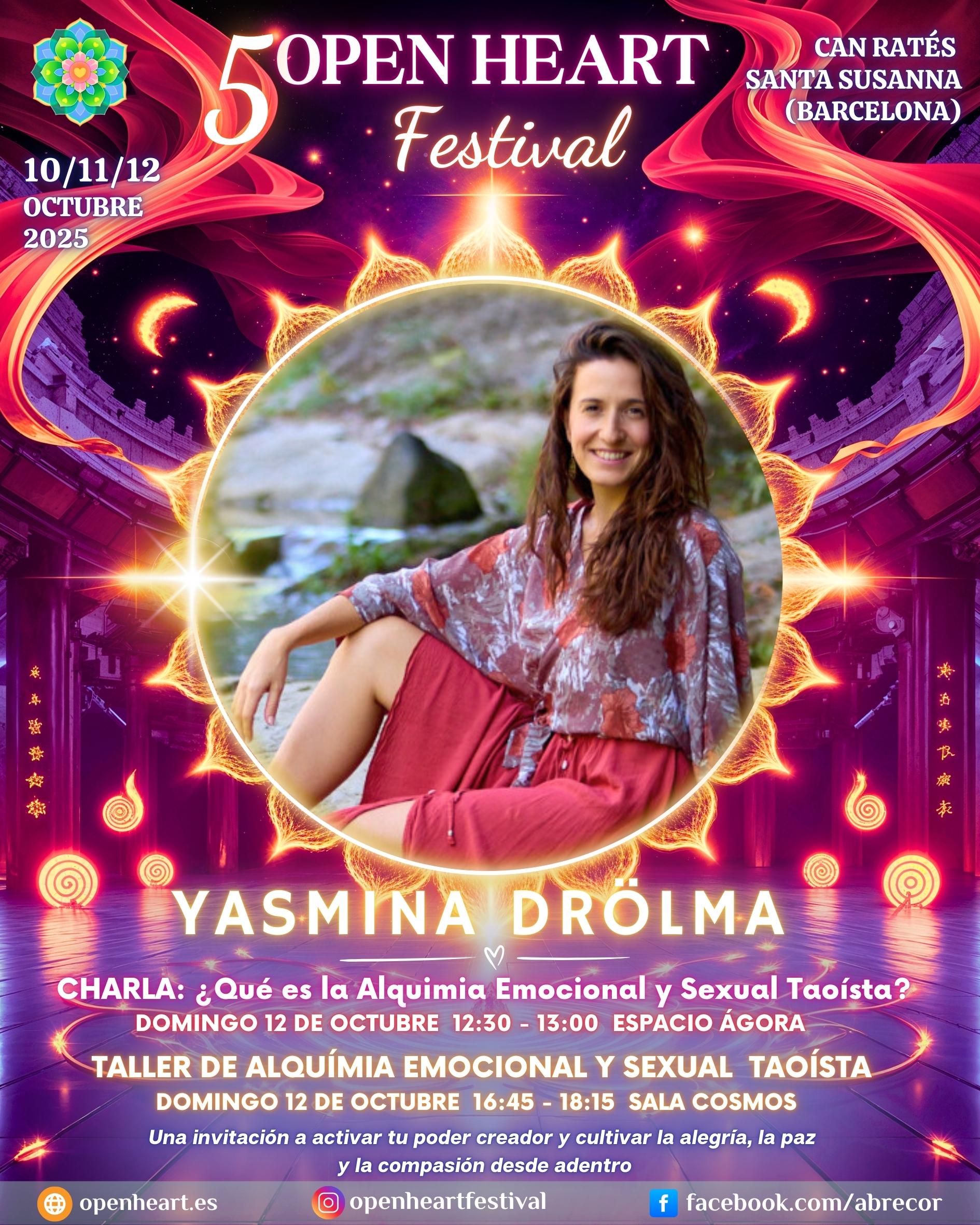 Domingo, Charla y Taller, Ágora y Cosmos, Yasmina